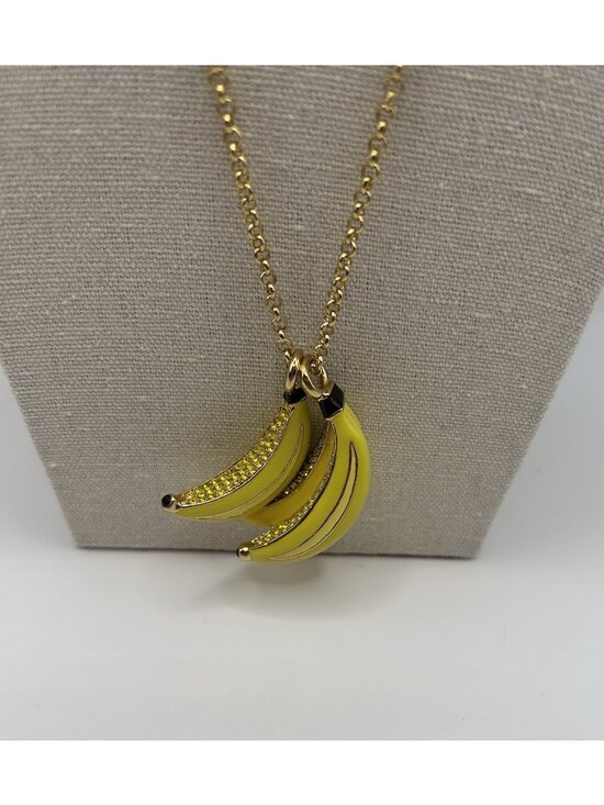 kate spade Jewelry - Kate Spade Banana Necklace Pendant Out Of Office Gold Tone Long Jewelry Gift